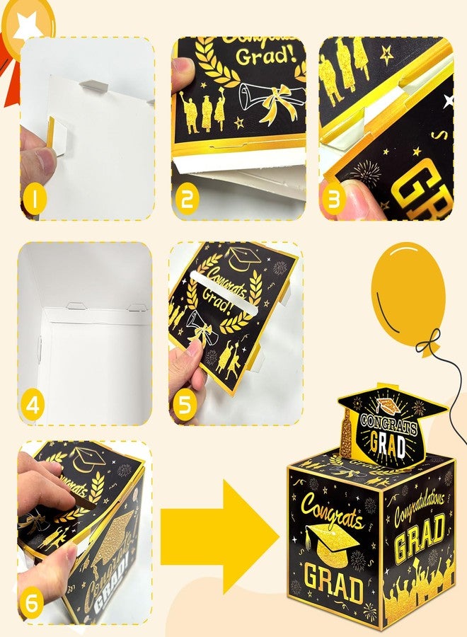 Asekonc 2025 Graduation Gifts, Class of 2025 Money Gift Box, Funny Surprise Cash Gift Idea Kit DIY Money Holder for Graduation Parties Gifts College High School Grads - Image 5